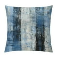 thumbnail image 1 of HENGT  Blue and Grey Throw Pillow Cover, Abstract Art Gallery Modern Decorative Cushion Cover for Bedroom Sofa Living Room(Blue and Grey), 1 of 5
