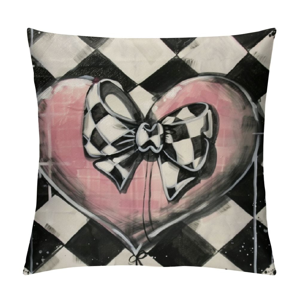 HENGT Buffalo Plaid Valentines Day Pillow Covers Valentine Day Decor