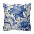 thumbnail image 1 of HENGT  Chinoiserie Pillow Covers Set of  Vintage Floral Cushion Cover Blue Indigo and White Asian Pillow Case Accent Toss Pillowcase Rustic Decor for Couch Sofa Bed Car, 1 of 5