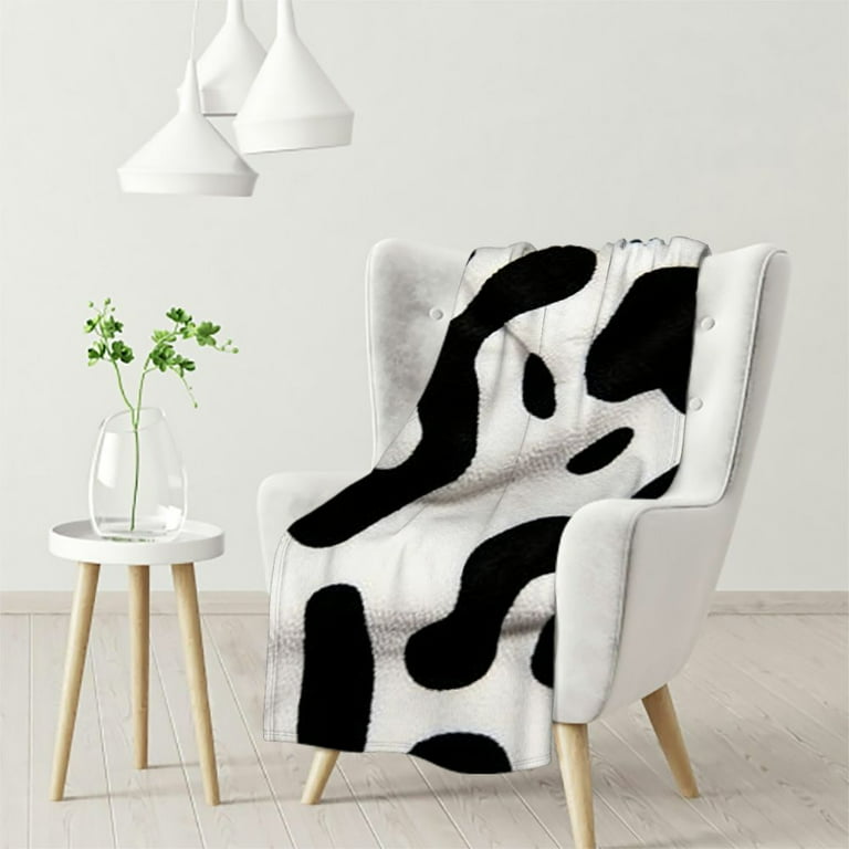 HENGT Cow Print Blanket Fuzzy Cow Print Throw Blankets for Couch Fuzzy Cow Throw Blanket for Adults Soft Warm Plush Cow Blanket Cute Flannel Throw Blankets Walmart