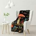 thumbnail image 1 of HENGT Cute Mushroom Throw Blanket Aesthetic,Witchy Gifts for Women,Gothic Gifts,Soft Cozy Warm Moth Witchy Plush Blanket Throw for Women Men Teens Girls Boys MomBlack, 1 of 6