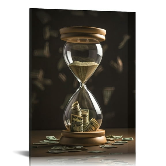 HENGT Dollar Bill Finance Money Inspirational Wall Art Office Wall Art Canvas Print Picture Wall Art Poster for Home Family Decor