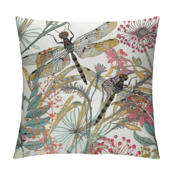 HENGT Dragonfly Throw Pillow Covers Dragonfly Gifts for Women Decorative Pillow Cases Cushion Covers for Sofa Couch Car Bedroom Home Decor