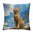 thumbnail image 1 of HENGT Envelope Closure Satin Pillowcase for Hair and Skin Pillowcase Standard Size Animal Black Cats Print Pillow Cases Cooling Satin Pillow Covers, 1 of 5