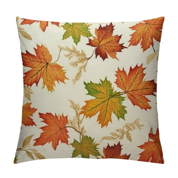 HENGT Fall Maple Leaves Lumbar Decorative Pillow Cover, Autumn Farmhouse Rustic Porch Patio Outdoor Pillowcase, Thanksgiving Seasonal Sofa Couch Cushion Case Home Decor