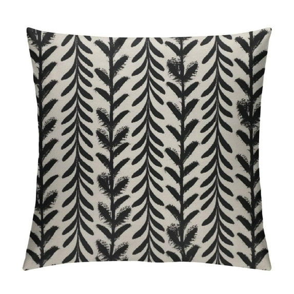 HENGT Fashion Ikat Chevron Throw Pillow Cover Black and White Decorative Pillow Case Cushion Cover Home Sofa Decor Pillow Cover