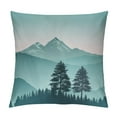 thumbnail image 1 of HENGT  Foggy Forest Home Decorative Throw Pillows Covers, Misty Pine Tree and Mountains Outdoor Pillow Case for Livingroom Bedroom, Boho Pillow Cushion Covers for Man Woman, Green, 1 of 5