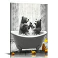 thumbnail image 1 of HENGT  Funny Bears Bathroom Wall Decor Black and White Bear Canvas Wall Art Cute Animals taking a Bubble Bath Poster Prints Modern Bathroom Accessories, 1 of 4