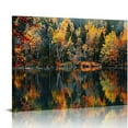 HENGT Large Nature Landscape Prints Canvas Wall Art Autumn the Lake