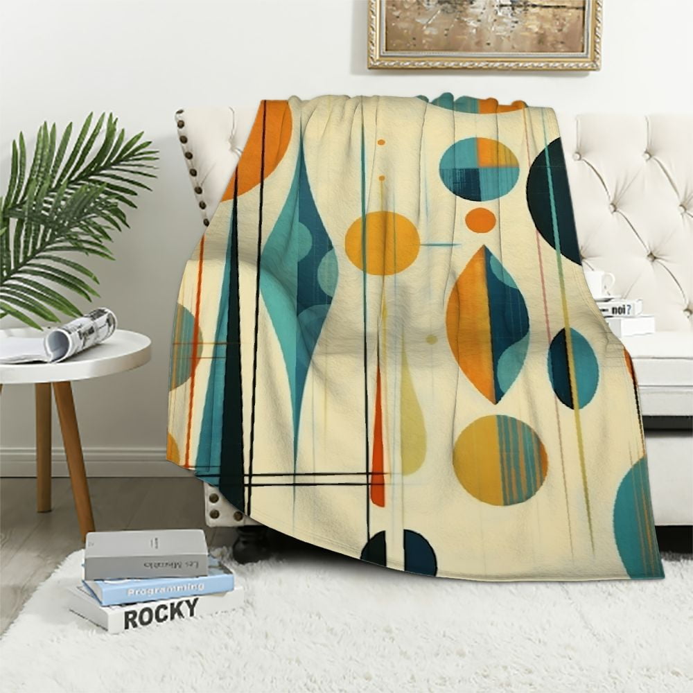 HENGT Mid-Century Modern Throw Blanket for Couch Bed Living Room ...