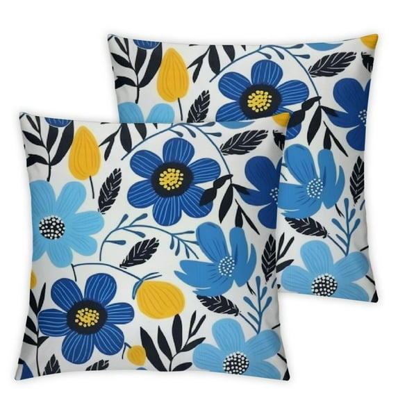 HENGT Nordics Floral Pillow Case/Pillow Boho Wildflower Peony and Roses Pillow Cases Covers, Soft Comfortable for Home Hotel Bed, Tropical Leafs Flowers Decorative for Men and Woman 2pcs