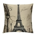 thumbnail image 1 of HENGT  Paris Square Throw Pillow Case Decorative Durable Eiffel Tower Throw Pillow Covers for Couch Sofa Bed Living Room Cushion Slip Cover, 1 of 5