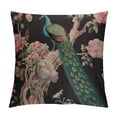thumbnail image 1 of HENGT  Peacock On Cherry Tree Throw Pillow Cover Beautiful Bird Feather Wings Floral Branch Botanical Pillow Case Decorative Square Cushion for Home Couch Bed, 1 of 5