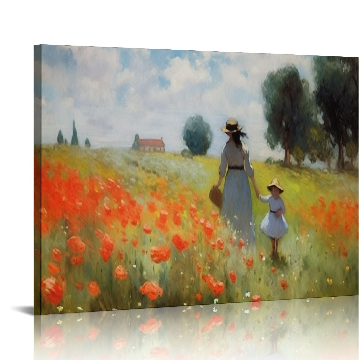 HENGT The Poppy Field Near Argenteuil Canvas Prints Wall Art of Claude ...