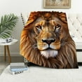 thumbnail image 1 of HENGT  Printed Lion Throw Blanket Super Soft and Cozy Feeling Blanket Perfect for Couch Sofa Bed Animal Blanket, 1 of 6