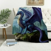 HENGT Purple Dragon Blanket and Throws Dragon Lover Gifts Dragon Space Throw Blankets Dragon Decor Soft Cozy Plush Warm Flannel Bedding Blanket for Men Boys Girls Kids Adults Couch Travel