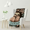 thumbnail image 1 of HENGT Sloth Blanket Sloth Gifts for Kids Children Sloths Lovers - Just Girl Who Loves Sloths Soft Fuzzy Flannel Throw Blanket Cute Sloth Animals Flowers Decor for Birthday Party Home Couch, 1 of 6