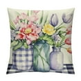 thumbnail image 1 of HENGT  Spring Pillow Covers Gray Buffalo Plaids Home Love Throw Pillow Case Truck Tulip Lavender Floral Cushion Cover for Farmhouse Couch Sofa Car Decoration, 1 of 5