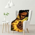 thumbnail image 1 of HENGT  Sunflower Throw Blanket Gifts for Women Girls Butterfly Flowers Theme Decor for Couch Bed Sofa Travelling Camping, Birthday Christmas Soft Cozy Lightweight Blankets for Kids Adults, 1 of 6