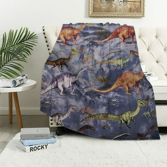HENGT in The Dark Blanket Dinosaur Blanket for Boys Girls Kids Cute Dino Throw Blankets for Couch, Kids Blankets, Soft Warm Plush Dinosaur Toddler Blanket