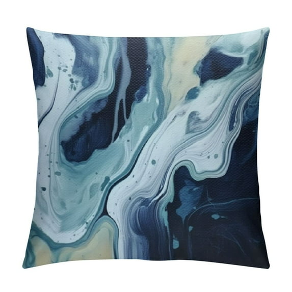 HENGT Throw Pillow Cover Watercolor Abstract Marbling Ink Artwork Water Paint Square Pillow Cases Decorative Pillow Case Home Decor Square Pillowcase