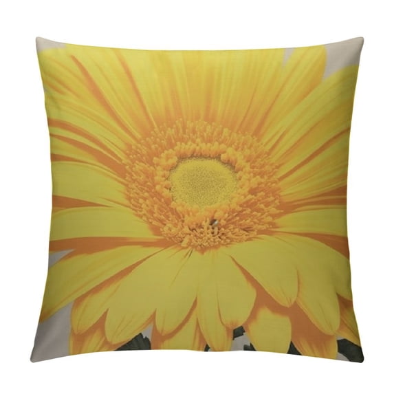 HENGT Throw Pillow Cover Yellow Flower Sunflower Background - Soft Pillow Case for Decorative Bedroom/Livingroom/Sofa/Farm House - Couch Pillow Cushion Covers