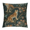 thumbnail image 1 of HENGT  Tiger and Peacock Throw Pillow Case Square Cozy Pillow Cover Home Decor for Living Room Sofa Car Cushion Cover, 1 of 5