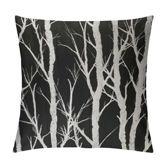 HENGT Tree Throw Pillow Cover Abstract Tree in Black and White Decorative Rectangular Pillowcase for Sofa and Bed Couch