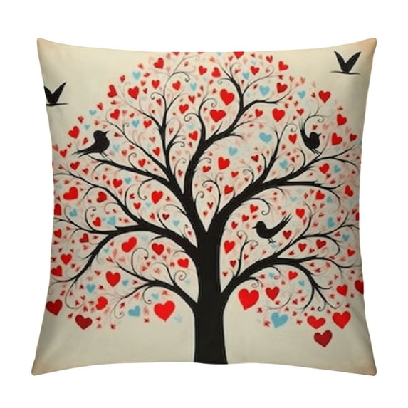 HENGT Valentines Day Throw Pillow Covers Red Love Heart Home Decorations Cushion Case for Sofa Couch