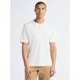 thumbnail image 1 of Free Assembly Men's Cotton Henley Shirt with Short Sleeves, Sizes XS-3XL, 1 of 5