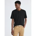 thumbnail image 1 of Free Assembly Men's Cotton Henley Shirt with Short Sleeves, Sizes XS-3XL, 1 of 5