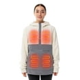 thumbnail image 1 of HENNCHEE Heated Half Snap Pullover with 16000mAh Battery Pack, Fleece Heated Hoodies for Men Women Heating Sweatshirt Unisex, 1 of 7