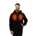 thumbnail image 1 of HENNCHEE Heated Hoodies for Men & Women with Battery Pack, Heated Pullover Sweatshirt Heating Jacket, Black/X-Large, 1 of 6