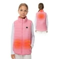 thumbnail image 1 of HENNCHEE Lightweight Kids Heated Vest for Boys Girls with Battery Pack, Pink M, 1 of 7