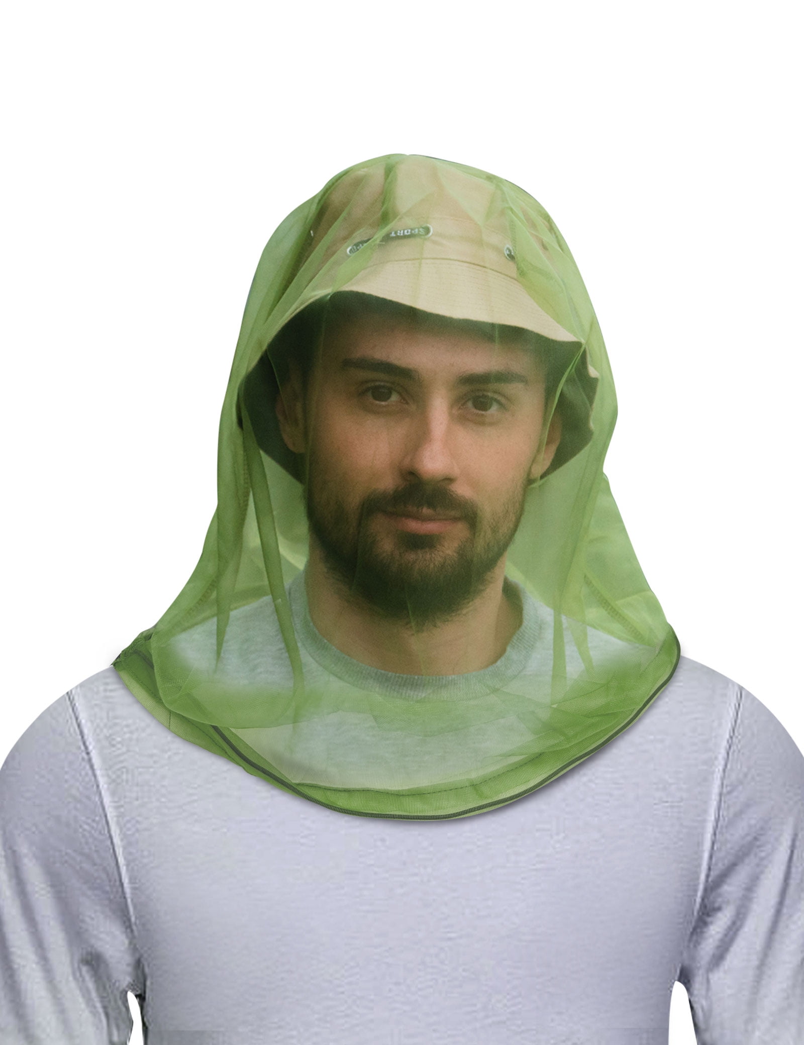HENNCHEE Mosquito Head Net Hat, Large
