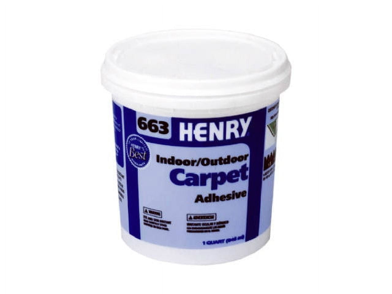 HENRY 12183 Outdoor Carpet Adhesive, 663, 1 Qt, Each