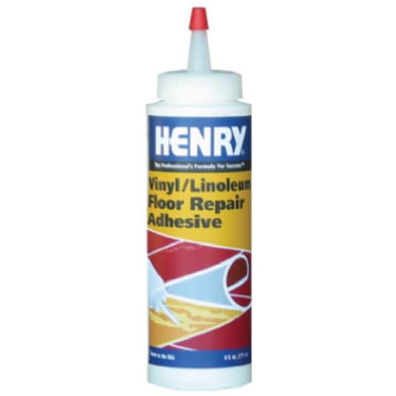 HENRY Adhesives Vinyl-Linoleum Floor Repair Adhesive - Easy to Clean - 6 oz Squeeze Bottle