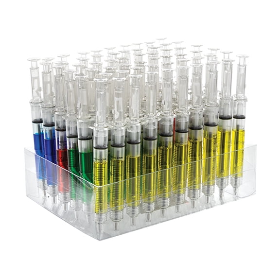 HENRY DOTS - 5 Inch Syringe Pens 60-Pack Assortment