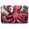 HEOEH 40 x 60 cm Bathroom Bath Mat Rug, Underwater Octopus Pattern