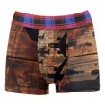 HEOEH Boxer Briefs Fly Airplane Silhouettes Wooden Boards Men Underwear