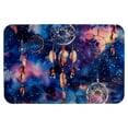 HEOEH Galaxy Dreamcatcher Pattern Bathroom Bath Mat Rug, Water