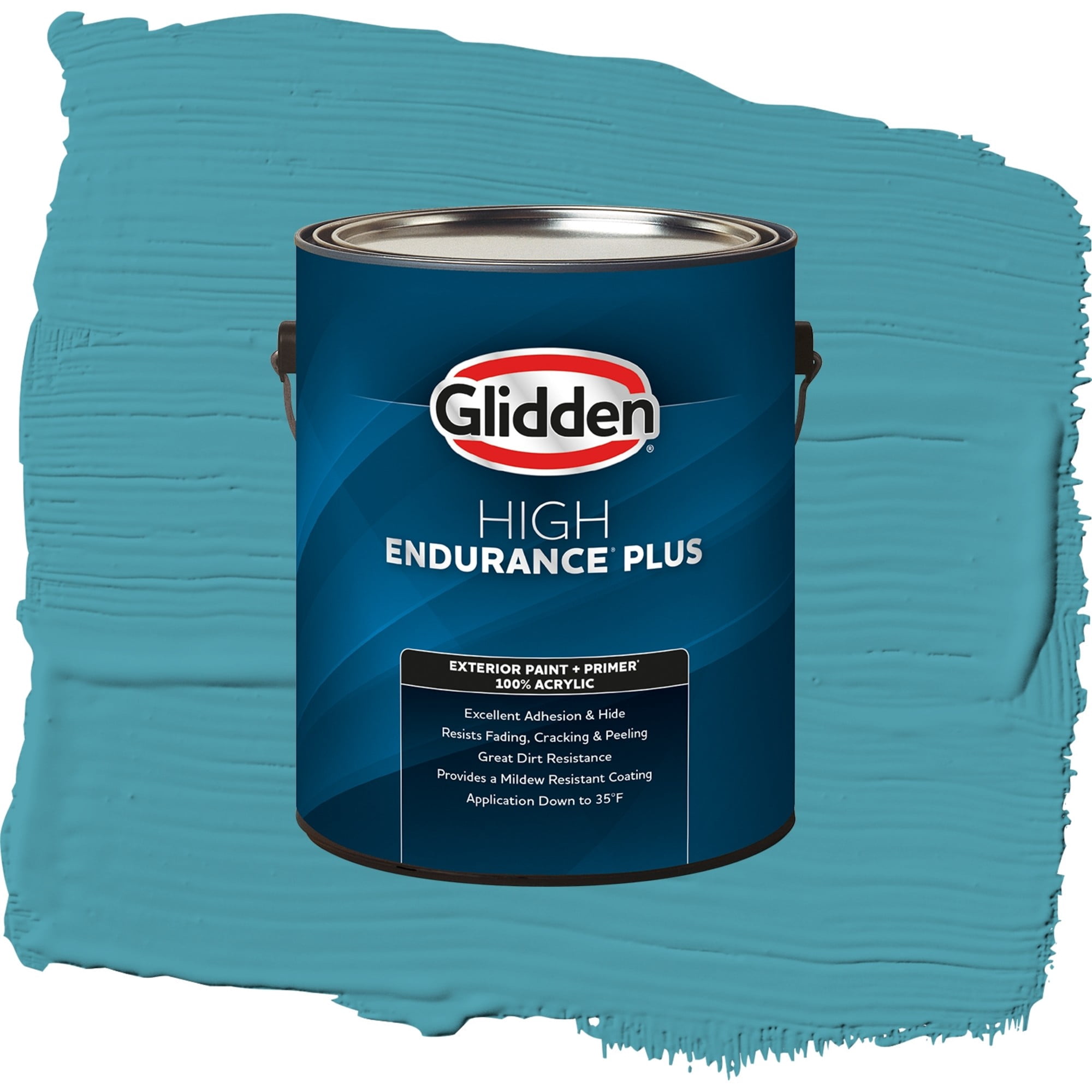 Glidden High Endurance Plus Acapulco Cliffs Flat Exterior Paint and Primer, 1 Gallon