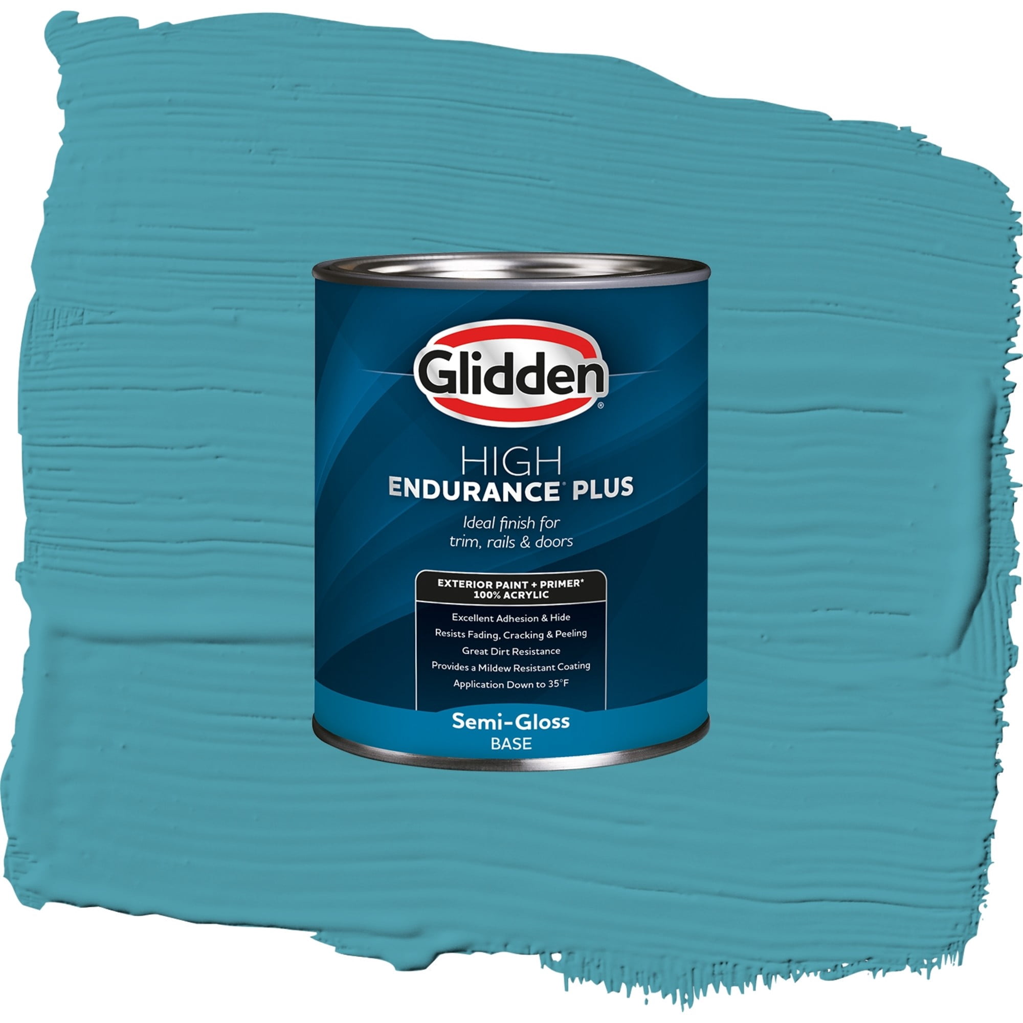 Glidden High Endurance Plus Acapulco Cliffs Semi Gloss Exterior Paint and Primer, 1 Quart