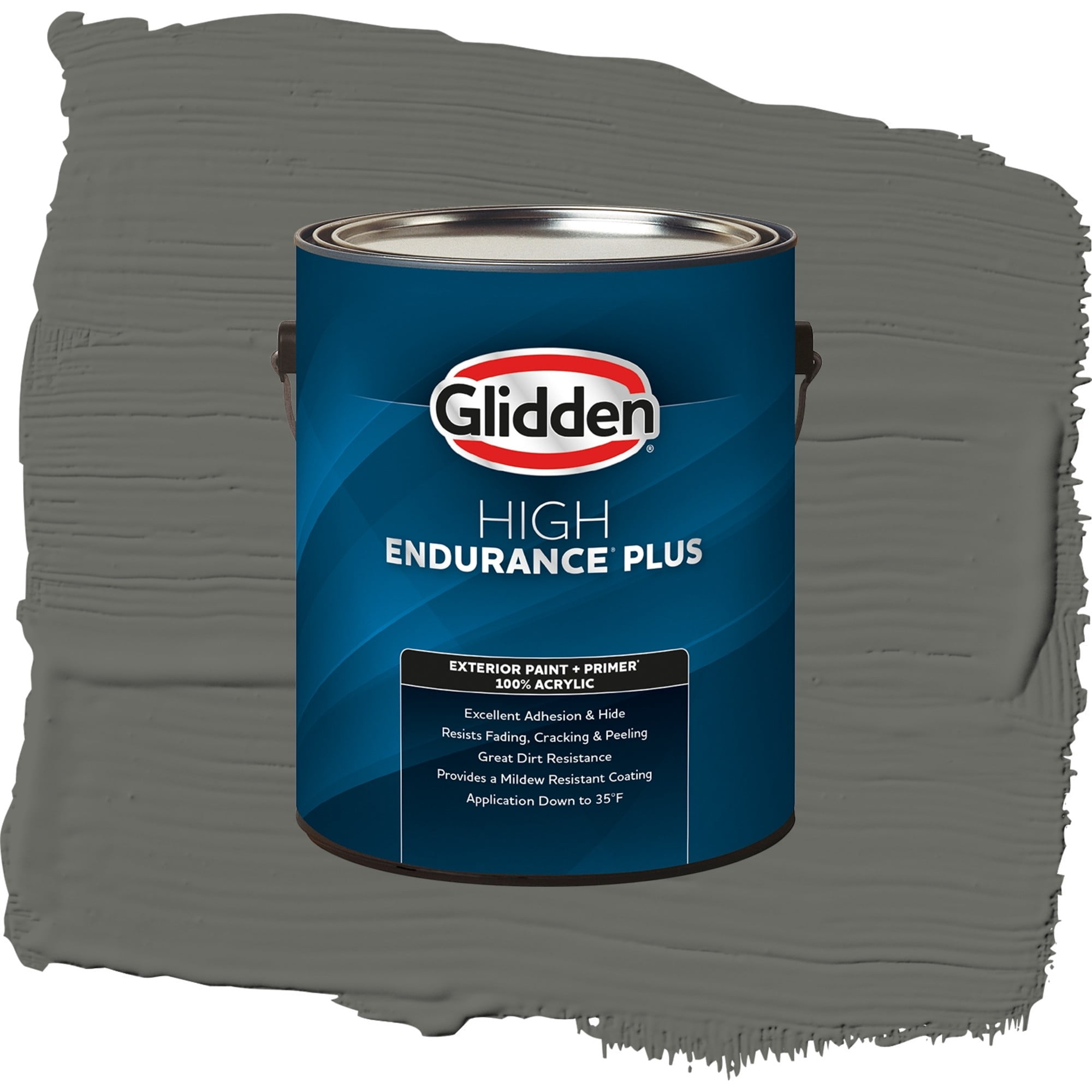 Glidden High Endurance Plus Armory Satin Exterior Paint and Primer, 1 Gallon