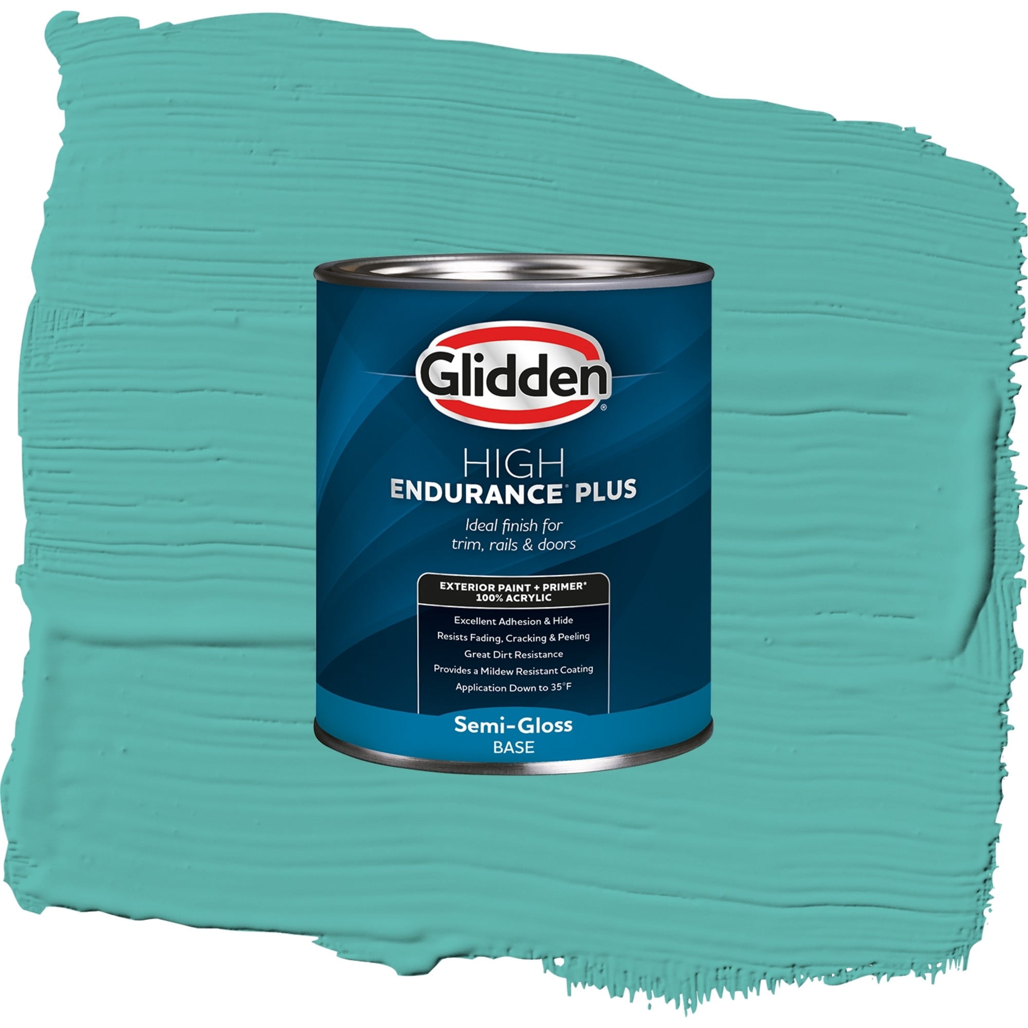 Glidden High Endurance Plus Artesian Well Semi Gloss Exterior Paint and Primer, 1 Quart