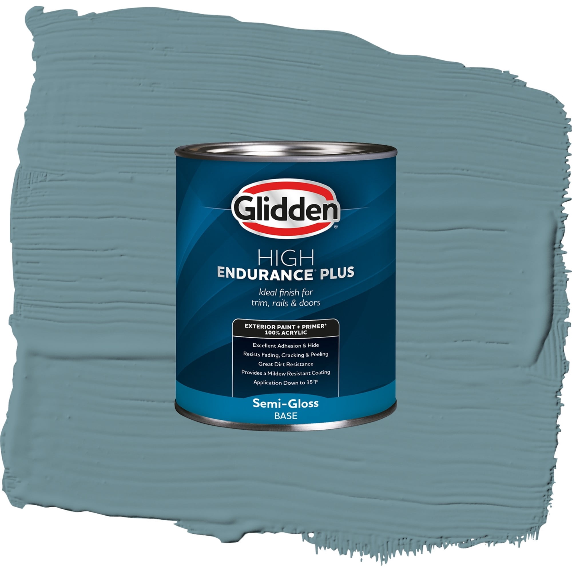 Glidden High Endurance Plus Baritone Semi Gloss Exterior Paint and Primer, 1 Quart