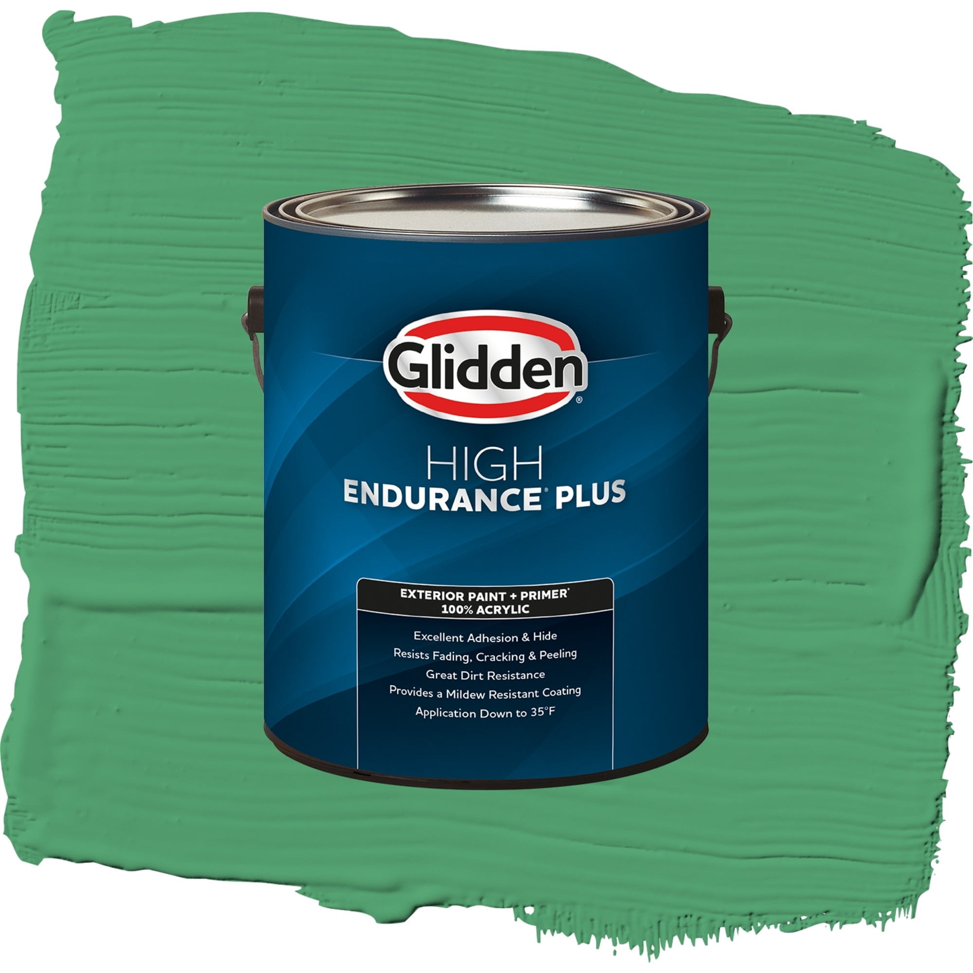 Glidden High Endurance Plus Basil Pesto Semi Gloss Exterior Paint and Primer, 1 Gallon