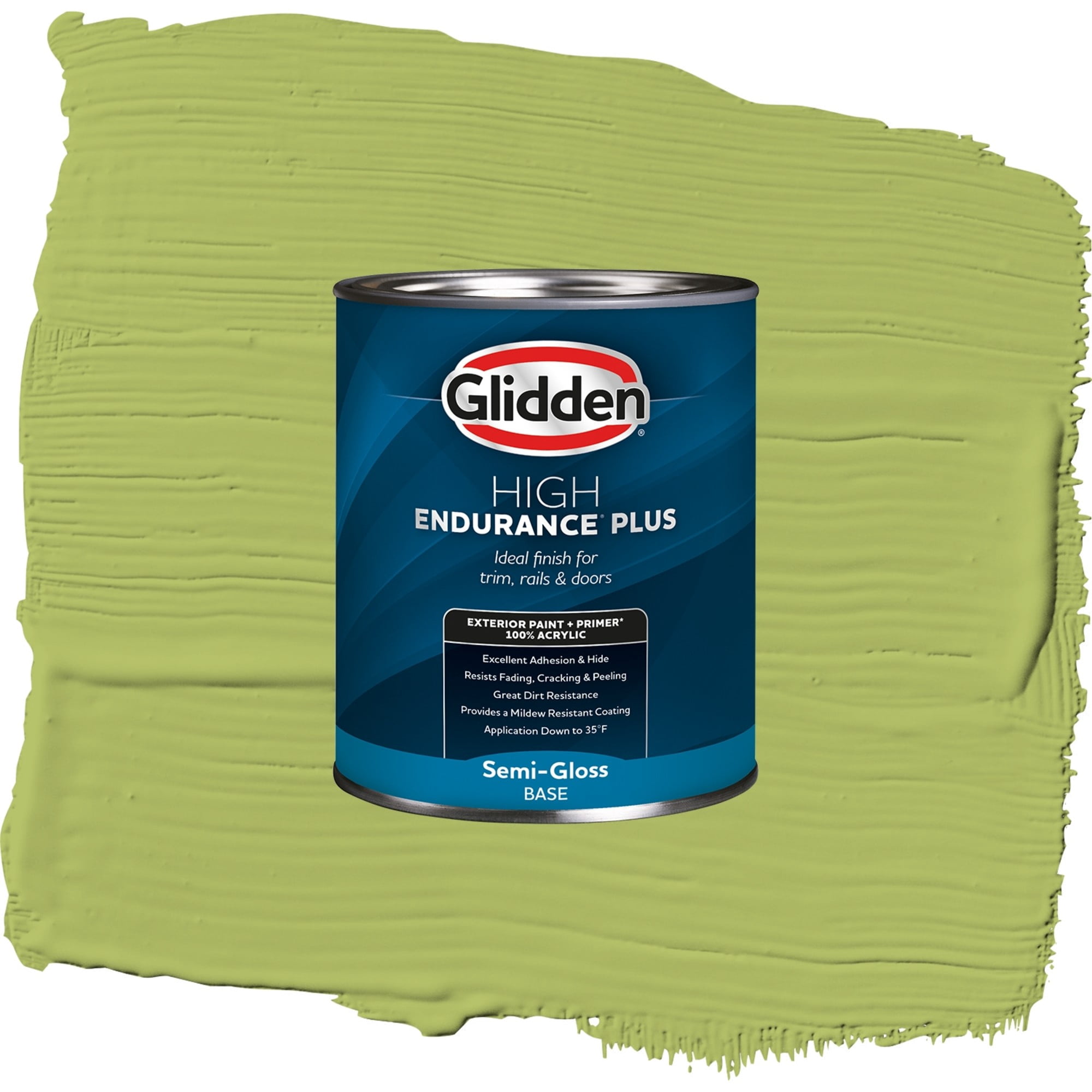Glidden High Endurance Plus Beach Bag Semi Gloss Exterior Paint and Primer, 1 Quart