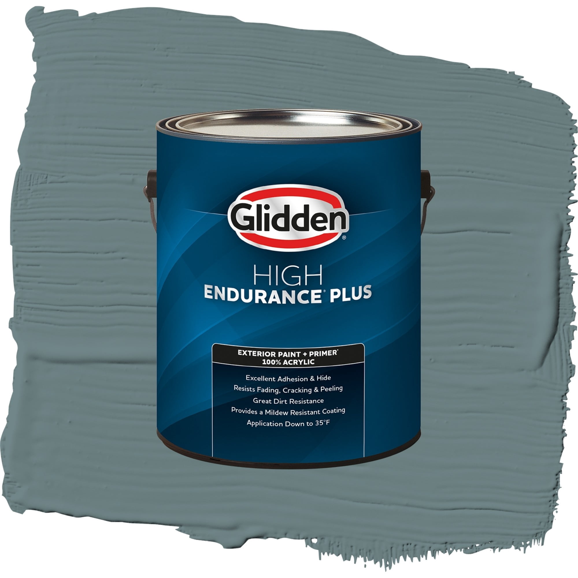 Glidden High Endurance Plus Blue Blood Semi Gloss Exterior Paint and Primer, 1 Gallon