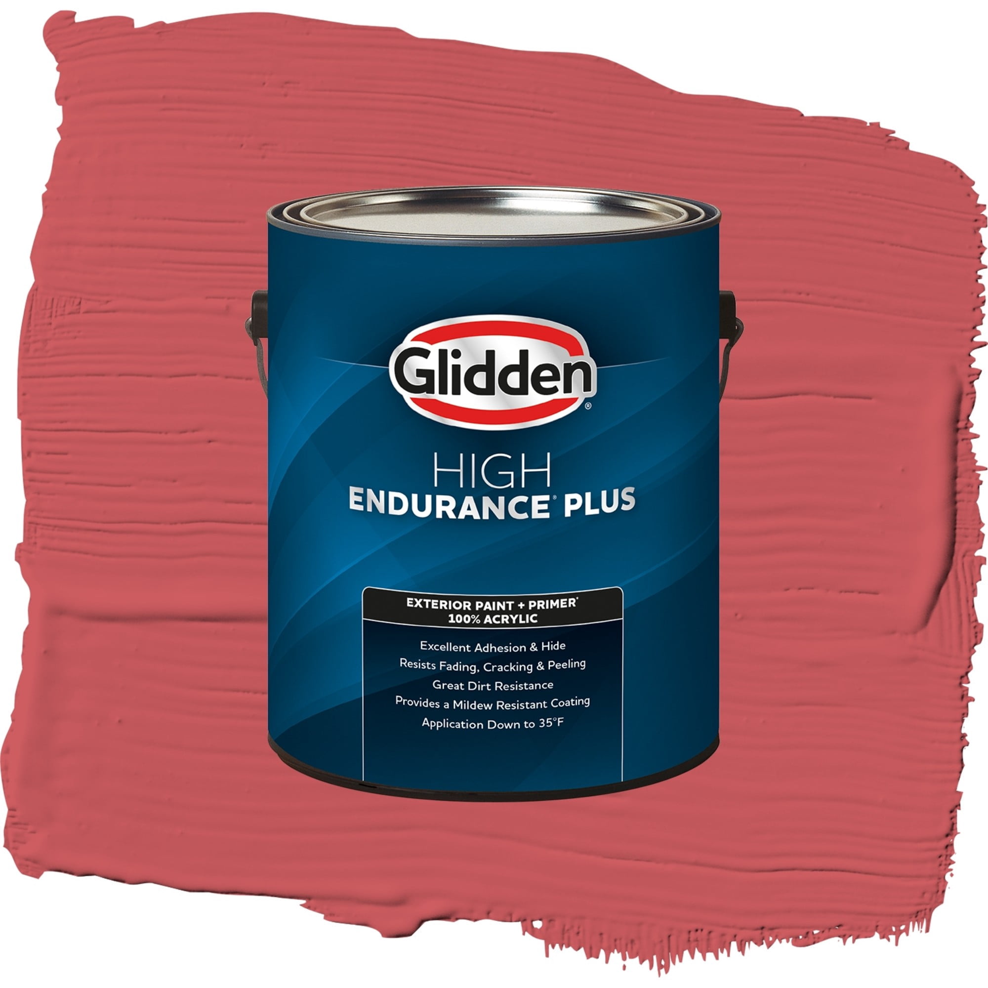 Glidden High Endurance Plus Bonfire Flat Exterior Paint and Primer, 1 Gallon